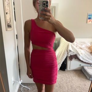 Zara Pink Cut-Out Dress